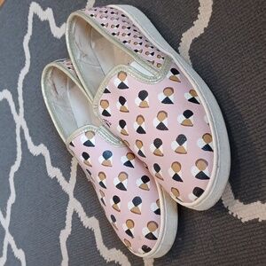 Coach Pink/Blush Heart Slip on Sneakers Women's 7